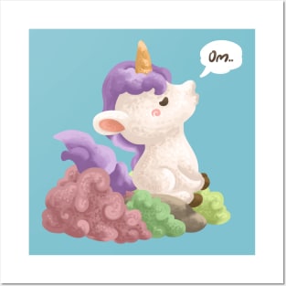 Meditate Unicorn Posters and Art